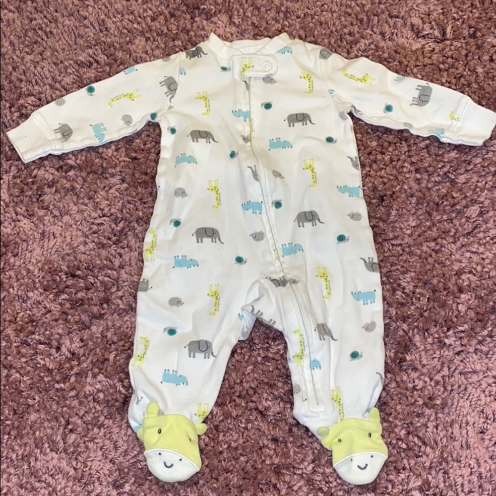 Zip up footie pajamas